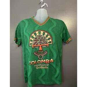 Colombia Muísca Guatavita Shirt Mens Large Green Tribal Graphic Souvenir Tee